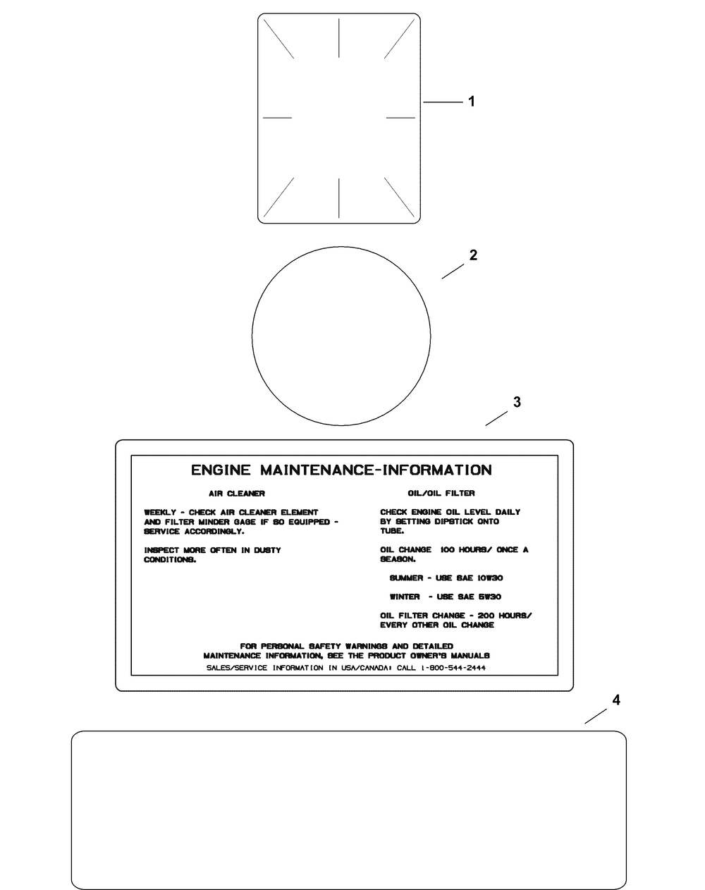 Kohler Cv23-75624 Decals Diagram and Parts List for RECON48 53AH8ST3050-23HP Cub Cadet Lawn Tractor